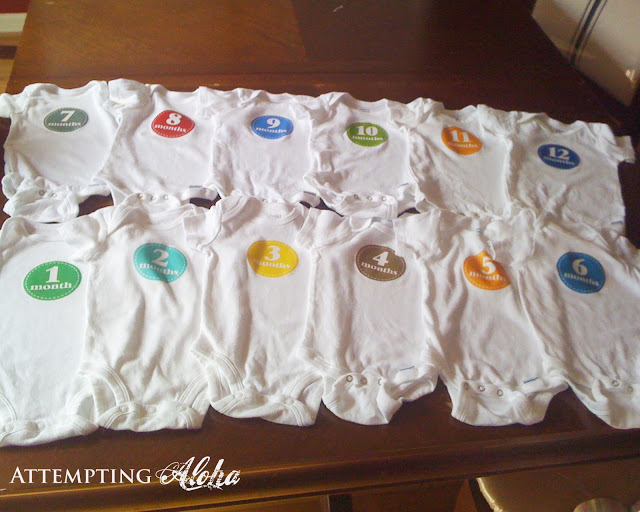 Free printable for baby monthly onesies