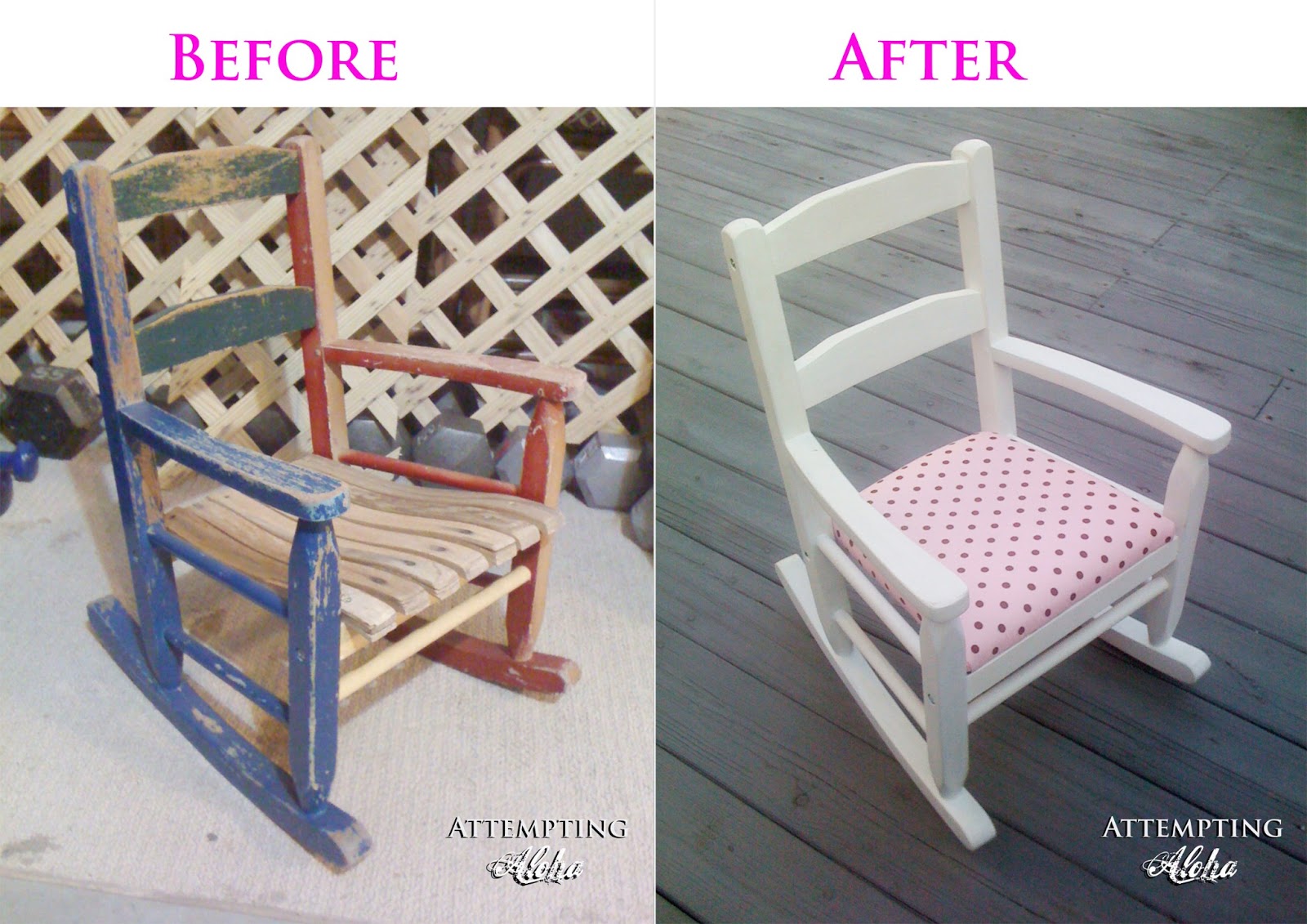 How to makeover a kids rocking chair