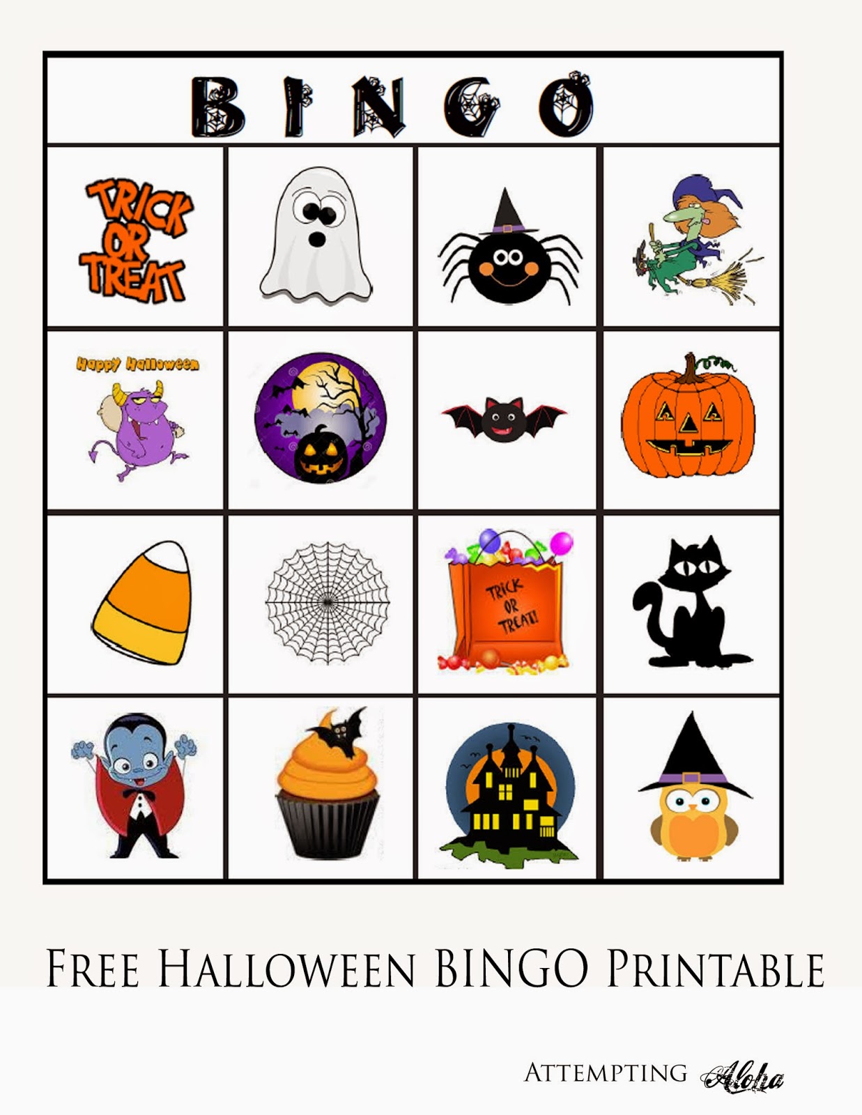 Free Halloween BINGO Printable for Little Kids Build and Create Home