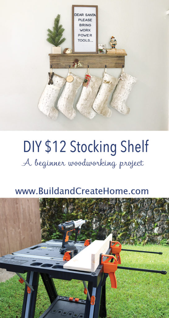 DIY Stocking Shelf Beginner Woodworking Project