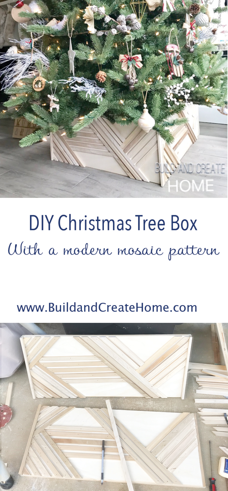 DIY Wood Christmas Tree Box Build and Create Home