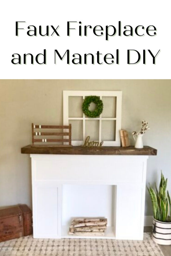 DIY Faux Fireplace and Mantel