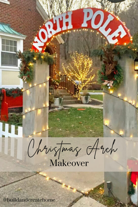 Makeover of Christmas Pillars and Arch