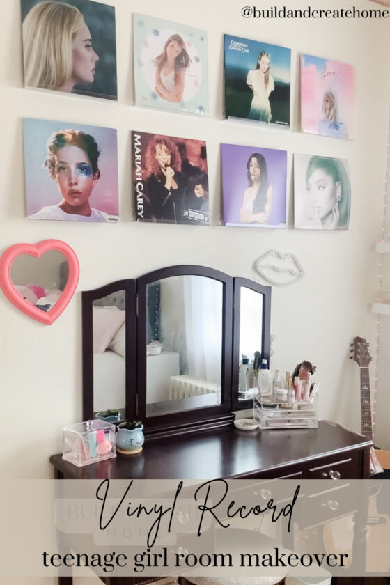 Teen Girl Bedroom- Vinyl Record Wall