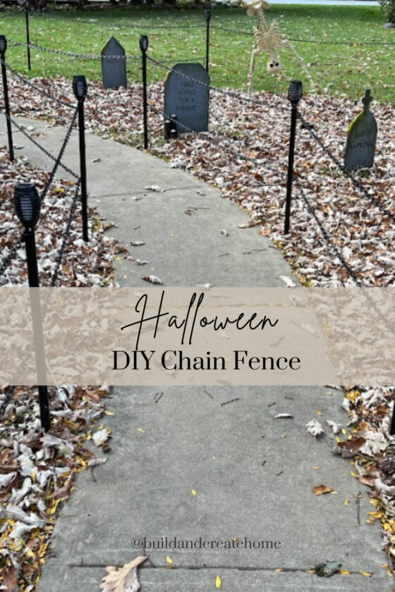 DIY Halloween Chain Fence