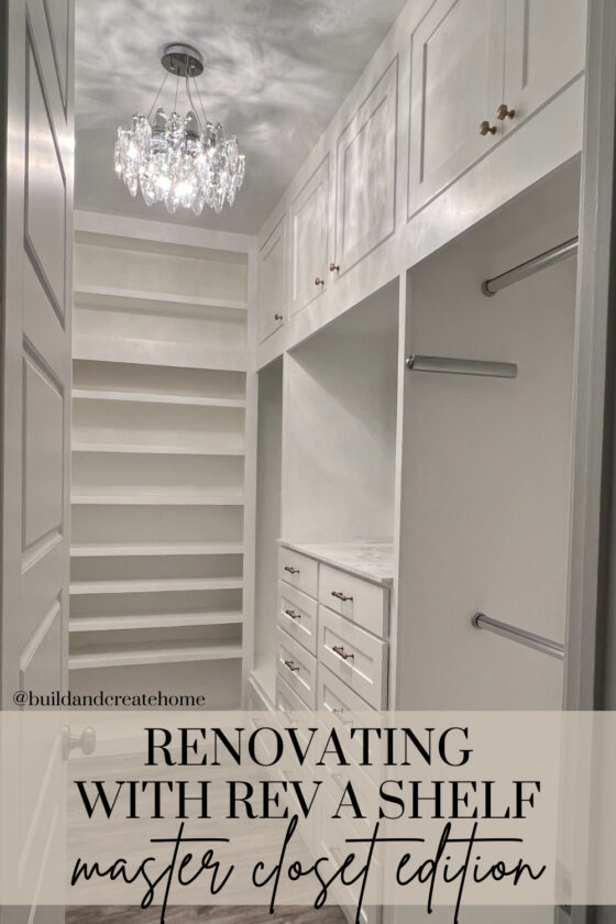 Renovating A Closet using Rev-A-Shelf